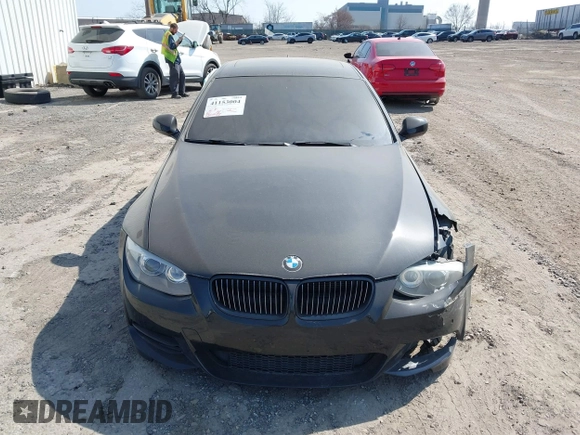 2013 BMW 3 Series 335is with VIN WBAKG1C57DJ217513, listed as a IAAI auction lot 41153004 with 1 mi miles. Bid and sale history available at carsss.com. Image 12.