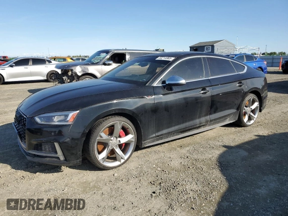 2019 Audi S5 Sportback Premium Plus z VIN WAUB4CF53KA014745, wystawiony jako Copart lot #50214965 z przebiegiem Nie podano mil oraz Czysty tytuł • Clean title. Historia ofert i sprzedaży dostępna na DreamBid. Obrazek 1.