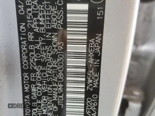 2021 Toyota Prius LE z VIN JTDL9MFU8M3030193, wystawiony jako Copart lot #59482995 z przebiegiem 48 202 mil mil oraz Szkoda całkowita • Salvage title. Historia ofert i sprzedaży dostępna na DreamBid. Obrazek 12.