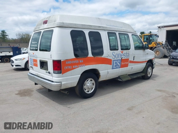 2011 Ford Econoline Cargo Commercial with VIN 1FTNE1EW7BDA85540, listed as a IAAI auction lot 42230965 with 90,364 mi miles and . Bid and sale history available at carsss.com. Image 4.