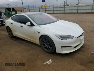 2022 Tesla Model S Plaid with VIN 5YJSA1E69NF461067, listed as a Copart auction lot 50060685 with 46,785 mi miles and Salvage Title. Bid and sale history available at DreamBid. Image 11.