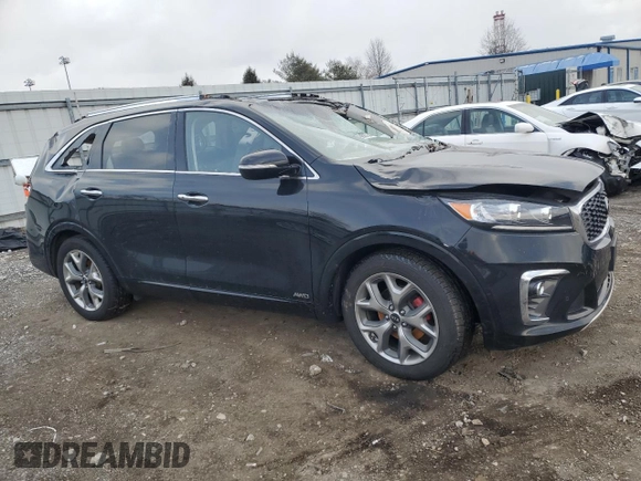 2019 Kia Sorento SX V6 with VIN 5XYPKDA52KG503925, listed as a Copart auction lot 45850785 with 59,107 mi miles and Salvage Title. Bid and sale history available at carsss.com. Image 4.