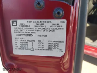 2006 Chevrolet Silverado 1500 LT1 with VIN 1GCEC19VX6Z126341, listed as a IAAI auction lot 41431701 with 265,142 mi miles. Bid and sale history available at carsss.com. Image 9.