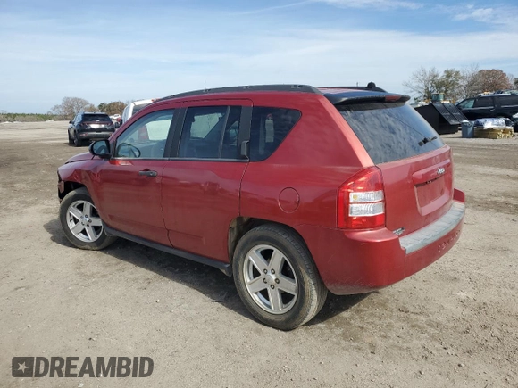 2007 Jeep Compass Sport with VIN 1J8FT47W87D118537, listed as a Copart auction lot 43127625 with 166,631 mi miles and Salvage Title. Bid and sale history available at carsss.com. Image 2.
