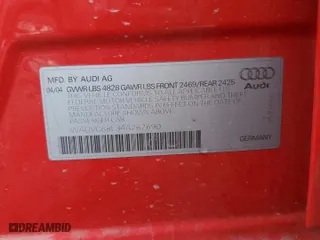 2004 Audi A4 1.8T with VIN WAUVC68E34A262690, listed as a Copart auction lot 50003165 with 113,996 mi miles and Salvage Title. Bid and sale history available at carsss.com. Image 14.