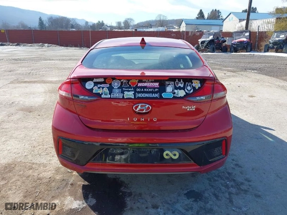 2019 Hyundai Ioniq Hybrid Blue with VIN KMHC65LC8KU119579, listed as a IAAI auction lot 41617117 with 63,796 mi miles. Bid and sale history available at carsss.com. Image 16.