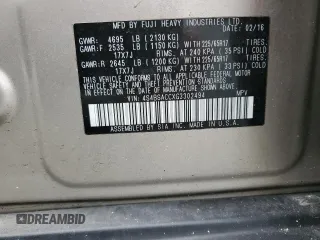 2016 Subaru Outback Premium z VIN 4S4BSACCXG3302494, wystawiony jako Copart lot #57419035 z przebiegiem 160 525 mil mil oraz Szkoda całkowita • Salvage title. Historia ofert i sprzedaży dostępna na DreamBid. Obrazek 13.
