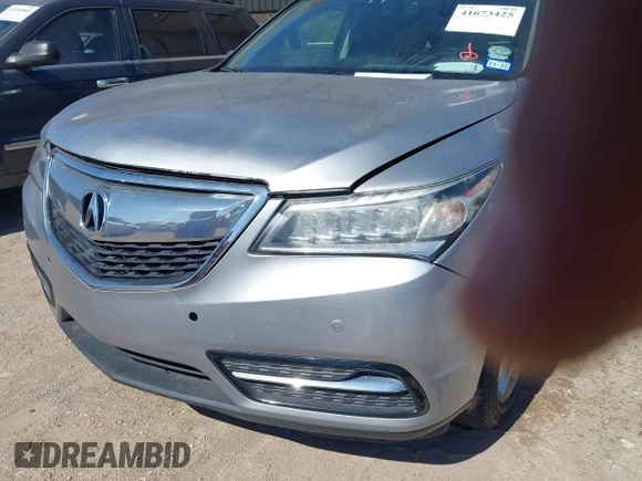 2016 Acura MDX w/Advance with VIN 5FRYD4H96GB034228, listed as a IAAI auction lot 41673425 with 109,208 mi miles. Bid and sale history available at carsss.com. Image 6.