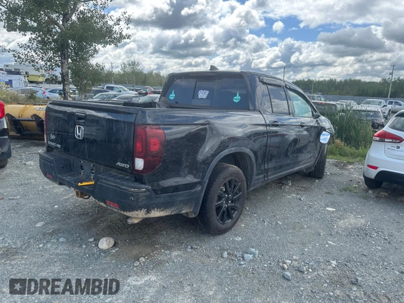 2019 Honda Ridgeline Black Edition with VIN 5FPYK3F81KB500210, listed as a Copart auction lot 67322304 with Not provided miles and Salvage title. Bid and sale history available at DreamBid. Image 3.