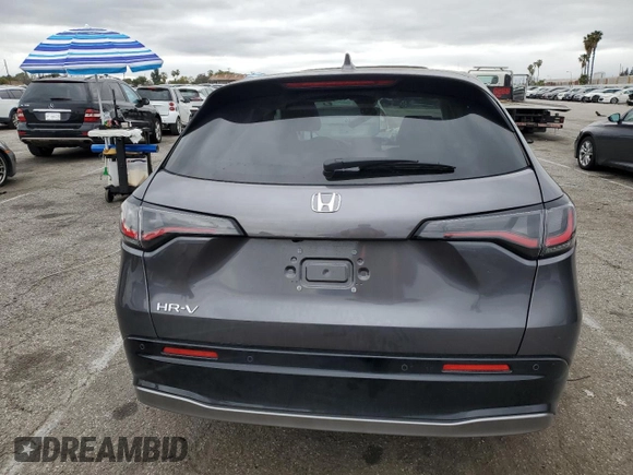 2025 Honda HR-V EX-L with VIN 3CZRZ1H77SM724539, listed as a Copart auction lot 48933165 with 2,200 mi miles and Salvage Title. Bid and sale history available at carsss.com. Image 6.