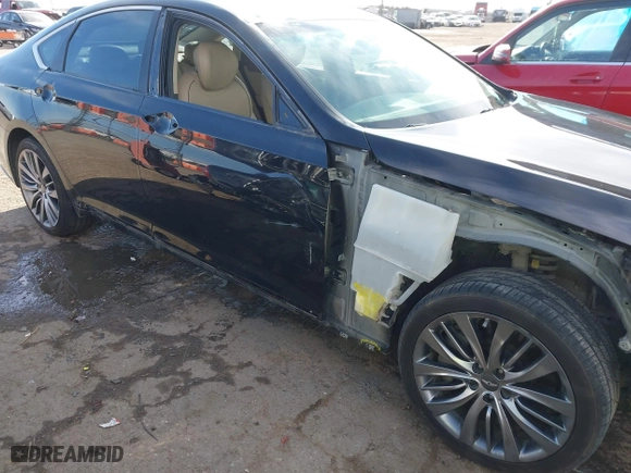 2015 Hyundai Genesis 5.0L with VIN KMHGN4JF5FU027850, listed as a IAAI auction lot 41634248 with 122,999 mi miles. Bid and sale history available at carsss.com. Image 18.