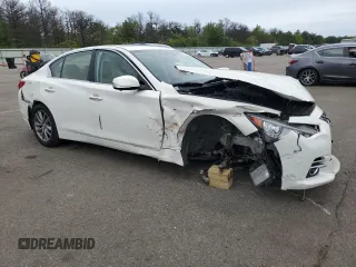 2015 Infiniti Q50 Premium with VIN JN1BV7AR1FM392815, listed as a Copart auction lot 58065645 with 89,233 mi miles and Salvage title. Bid and sale history available at DreamBid. Image 4.