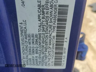 2021 Honda Accord Sport with VIN 1HGCV2F32MA017346, listed as a Copart auction lot 54362695 with Not provided miles and Salvage title. Bid and sale history available at DreamBid. Image 12.