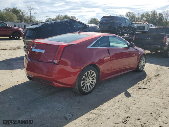 2011 Cadillac CTS Coupe Premium with VIN 1G6DS1ED0B0137054, listed as a Copart auction lot 42379805 with 71709 miles and Salvage Title. Bid and sale history available at carsss.com. Image 3.