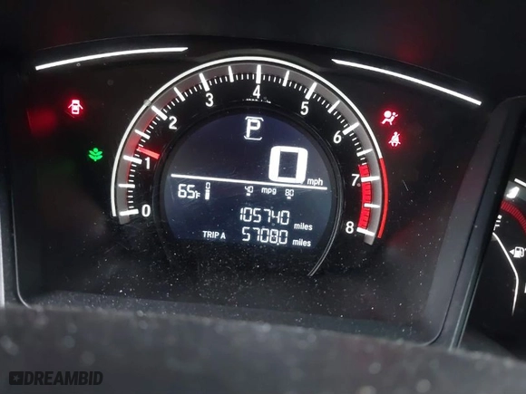 2017 Honda Civic Sedan LX with VIN 19XFC2F53HE008998, listed as a IAAI auction lot 41766055 with 105,740 mi miles. Bid and sale history available at carsss.com. Image 16.