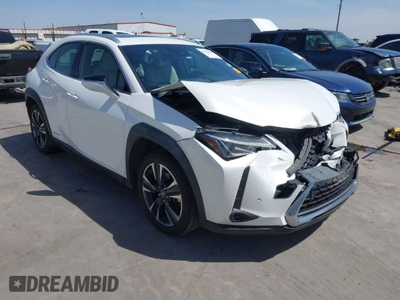 2020 Lexus UX with VIN JTHP9JBH6L2031919, listed as a IAAI auction lot 41816968 with 57,848 mi miles. Bid and sale history available at carsss.com. Image 1.