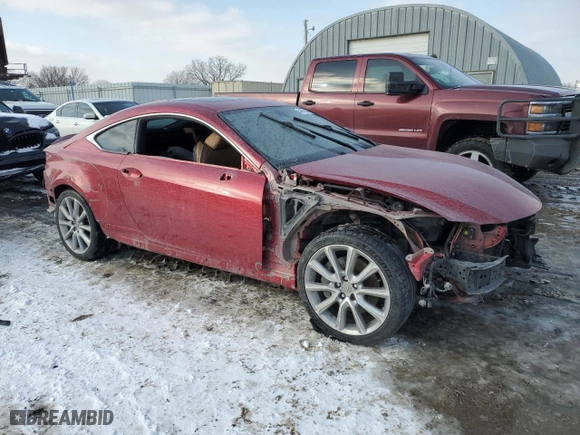 2015 Lexus RC 350 with VIN JTHHE5BC5F5010445, listed as a Copart auction lot 44942185 with 163,353 mi miles and Salvage Title. Bid and sale history available at carsss.com. Image 4.