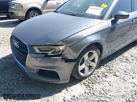 2018 Audi A3 Sedan Premium with VIN WAUAUGFF3J1044466, listed as a IAAI auction lot 41444684 with 47,327 mi miles. Bid and sale history available at carsss.com. Image 6.