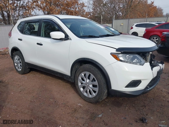 2016 Nissan Rogue S with VIN KNMAT2MV1GP669392, listed as a IAAI auction lot 41698418 with 165,288 mi miles. Bid and sale history available at carsss.com. Image 1.