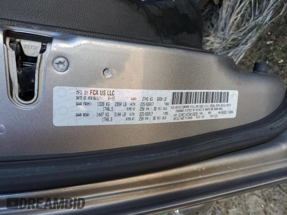 2016 Chrysler Town & Country S with VIN 2C4RC1HG7GR138236, listed as a Copart auction lot 46310005 with 0 mi miles and Salvage Title. Bid and sale history available at carsss.com. Image 13.