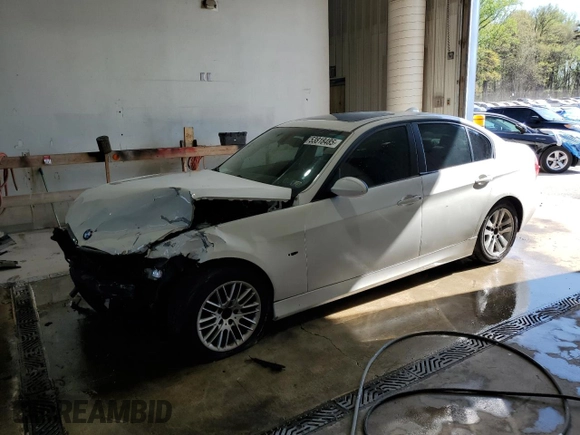 2007 BMW 3 Series 328xi with VIN WBAVC73577KP33915, listed as a Copart auction lot 53818485 with Not provided miles and Salvage title. Bid and sale history available at DreamBid. Image 1.