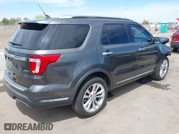 2018 Ford Explorer Limited with VIN 1FM5K8F83JGB56856, listed as a IAAI auction lot 42085347 with 80,454 mi miles and . Bid and sale history available at DreamBid. Image 4.
