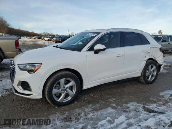 2022 Audi Q3 Premium with VIN WA1AUCF32N1002159, listed as a Copart auction lot 86177364 with 29,458 mi miles and Salvage Title. Bid and sale history available at carsss.com. Image 1.