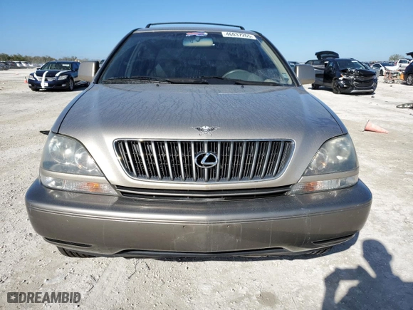1999 Lexus RX 300 Luxury SUV with VIN JT6GF10U1X0043401, listed as a Copart auction lot 46037265 with 123,935 mi miles and Salvage Title. Bid and sale history available at carsss.com. Image 5.