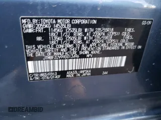 2009 Toyota RAV4 Sport with VIN JTMBF32V99D013496, listed as a Copart auction lot 38791693 with 145,592 mi miles and Salvage title. Bid and sale history available at DreamBid. Image 12.