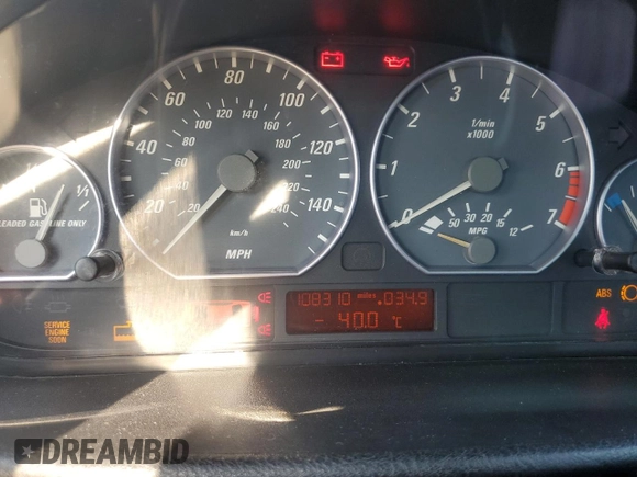2001 BMW 3 Series 330Ci z VIN WBABN53471JU22233, wystawiony jako Copart lot #66647555 z przebiegiem 108 310 mil mil oraz Szkoda całkowita • Salvage title. Historia ofert i sprzedaży dostępna na DreamBid. Obrazek 9.