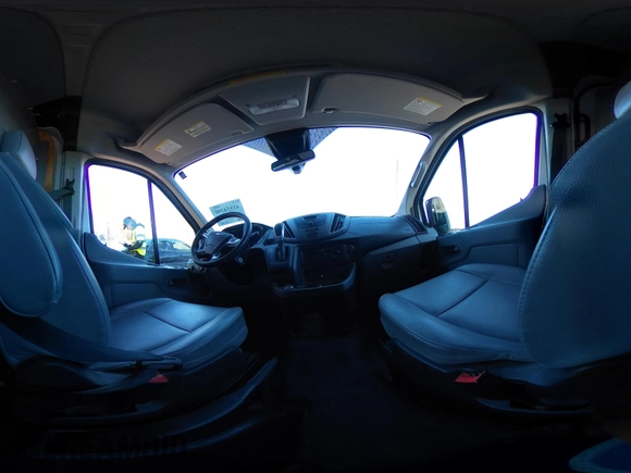 2018 Ford Transit with VIN 1FTYR2CM5JKB40103, listed as a IAAI auction lot 41854390 with 151,848 mi miles. Bid and sale history available at carsss.com. Image 19.