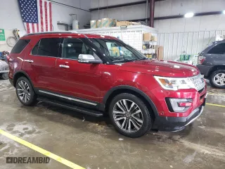 2017 Ford Explorer Platinum with VIN 1FM5K8HT8HGE23534, listed as a Copart auction lot 51412075 with 127,911 mi miles and Salvage Title. Bid and sale history available at carsss.com. Image 4.
