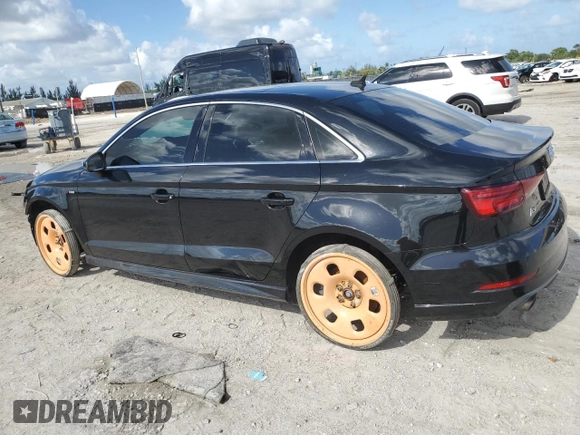 2019 Audi A3 Sedan S line Premium Plus with VIN WAUJEHFF7KA081668, listed as a Copart auction lot 59511684 with 88,360 mi miles and Non Repairable. Bid and sale history available at carsss.com. Image 2.