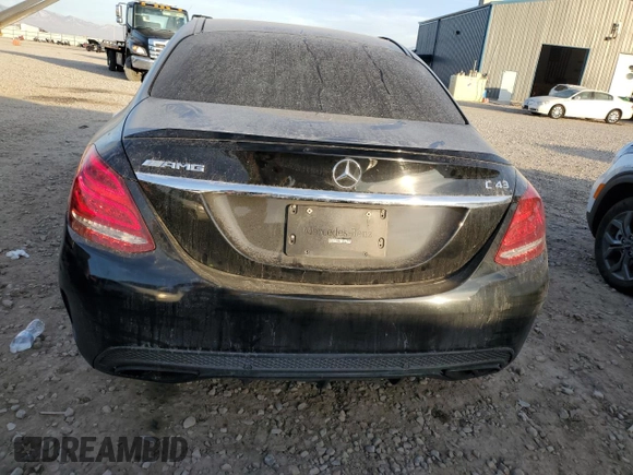 2017 Mercedes-Benz C 43 AMG with VIN 55SWF6EB0HU191842, listed as a Copart auction lot 86200364 with 87,038 mi miles and Salvage Title. Bid and sale history available at DreamBid. Image 6.