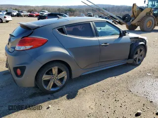 2014 Hyundai Veloster Turbo with VIN KMHTC6AE2EU210063, listed as a Copart auction lot 79243924 with 130,551 mi miles and Salvage Title. Bid and sale history available at carsss.com. Image 3.