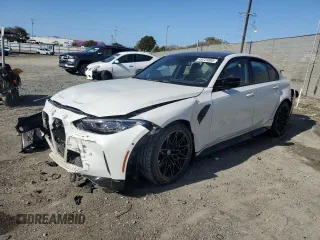 2023 BMW M3 Competition xDrive with VIN WBS43AY01PFN54537, listed as a Copart auction lot 49723805 with 0 mi miles and Salvage Title. Bid and sale history available at carsss.com. Image 1.