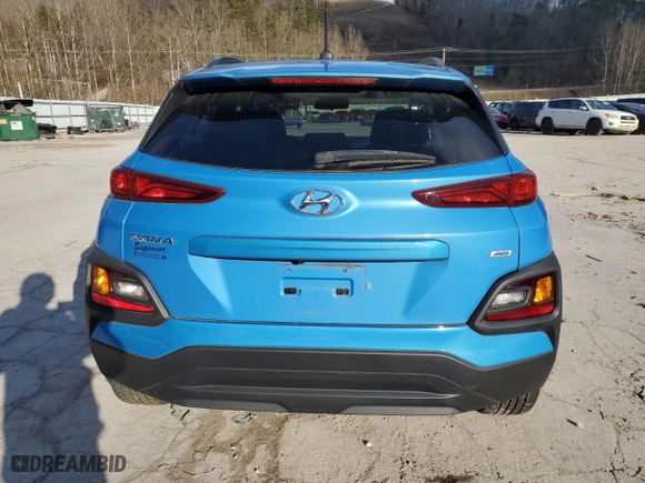 2020 Hyundai Kona SEL with VIN KM8K2CAA5LU491685, listed as a Copart auction lot 87294784 with 11,542 mi miles and Salvage Title. Bid and sale history available at carsss.com. Image 6.
