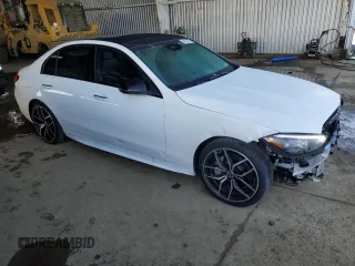 2023 Mercedes-Benz C 300 with VIN W1KAF4GB7PR102876, listed as a Copart auction lot 48916495 with 28,153 mi miles and Salvage Title. Bid and sale history available at carsss.com. Image 4.