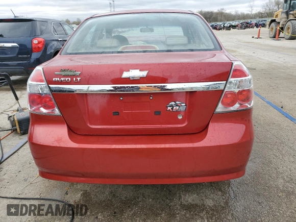 2007 Chevrolet Aveo LT with VIN KL1TG56667B086759, listed as a Copart auction lot 51053975 with 106,869 mi miles and Salvage title. Bid and sale history available at DreamBid. Image 6.