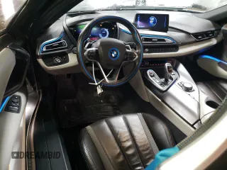 2016 BMW i8 with VIN WBY2Z2C52GV675474, listed as a Copart auction lot 49713485 with 53,512 mi miles and Salvage Title. Bid and sale history available at carsss.com. Image 8.