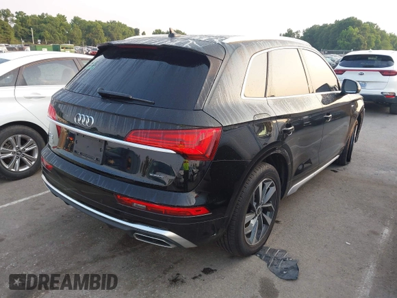 2023 Audi Q5 S line Premium with VIN WA1GAAFY0P2037363, listed as a IAAI auction lot 42372352 with 45,309 mi miles and . Bid and sale history available at DreamBid. Image 4.