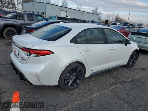 2023 Toyota Corolla Hybrid LE with VIN JTDBDMHE3P3004590, listed as a Copart auction lot 43455145 with 8,691 mi miles and Salvage Title. Bid and sale history available at carsss.com. Image 3.