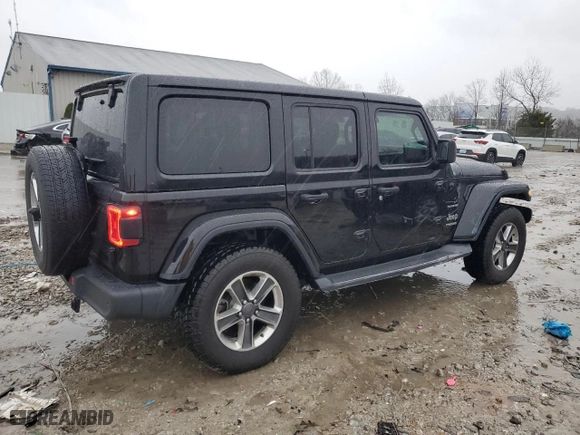 2019 Jeep Wrangler Unlimited Sahara with VIN 1C4HJXEG2KW621223, listed as a Copart auction lot 84233434 with 71,934 mi miles and Salvage Title. Bid and sale history available at carsss.com. Image 3.