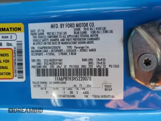 2017 Ford Mustang EcoBoost with VIN 1FA6P8TH3H5220078, listed as a Copart auction lot 57145955 with 117,465 mi miles and Salvage title. Bid and sale history available at DreamBid. Image 12.