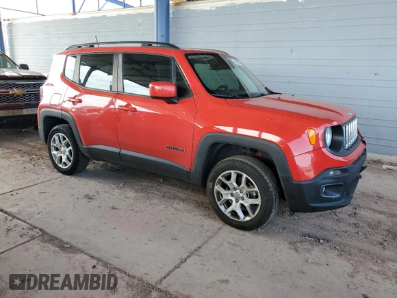 2018 Jeep Renegade Altitude with VIN ZACCJBBB9JPH96697, listed as a Copart auction lot 51349565 with 61,378 mi miles and Salvage title. Bid and sale history available at DreamBid. Image 4.
