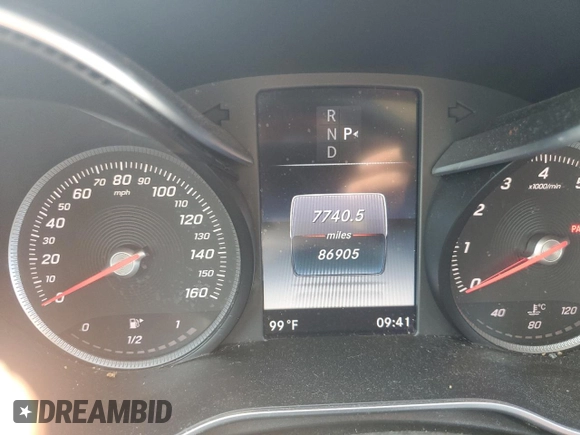 2017 Mercedes-Benz C 300 with VIN WDDWF4JB7HR247545, listed as a Copart auction lot 58122795 with 86,905 mi miles and Clean title. Bid and sale history available at DreamBid. Image 9.