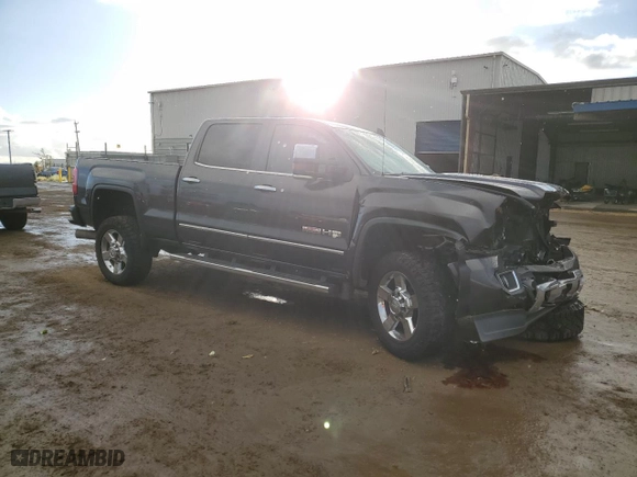 2015 GMC Sierra 2500HD available WiFi SLT with VIN 1GT12ZE82FF548055, listed as a Copart auction lot 80218254 with NaN miles and Salvage Title. Bid and sale history available at carsss.com. Image 4.