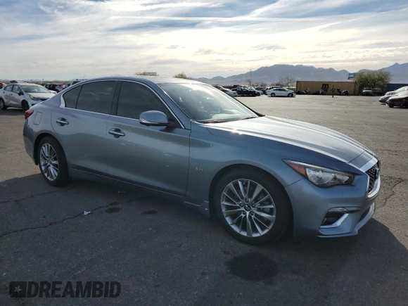 2018 Infiniti Q50 Sport with VIN JN1EV7AP3JM360338, listed as a Copart auction lot 83361504 with 47,008 mi miles and Salvage Title. Bid and sale history available at carsss.com. Image 4.