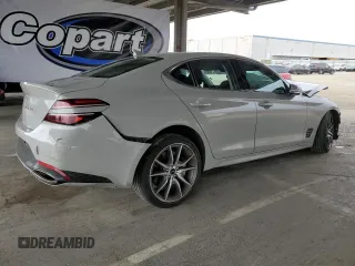 2025 Genesis G70 2.5T with VIN KMTG34SC6SU150874, listed as a Copart auction lot 54582345 with 9,410 mi miles and Salvage title. Bid and sale history available at DreamBid. Image 3.