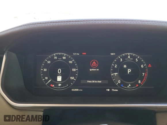 2020 Land Rover Range Rover with VIN SALGR2SU2LA597739, listed as a Copart auction lot 69633754 with 52,808 mi miles and Salvage title. Bid and sale history available at DreamBid. Image 9.